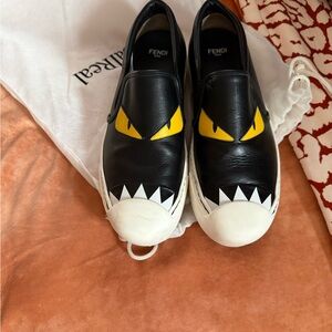 🔥 Fendi Monster Slip On Sneakers